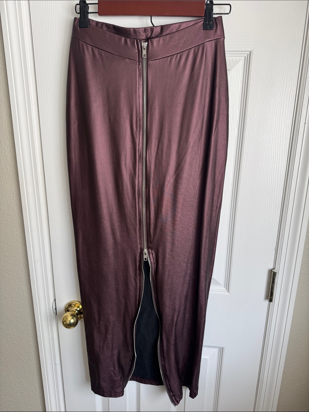 SHEIN Metallic Plum Pencil Skirt